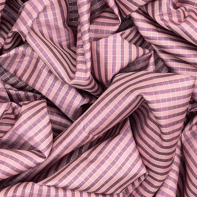 Dusty Pink Handloom Kanchipuram Silk Saree With Checks-Dusty Pink