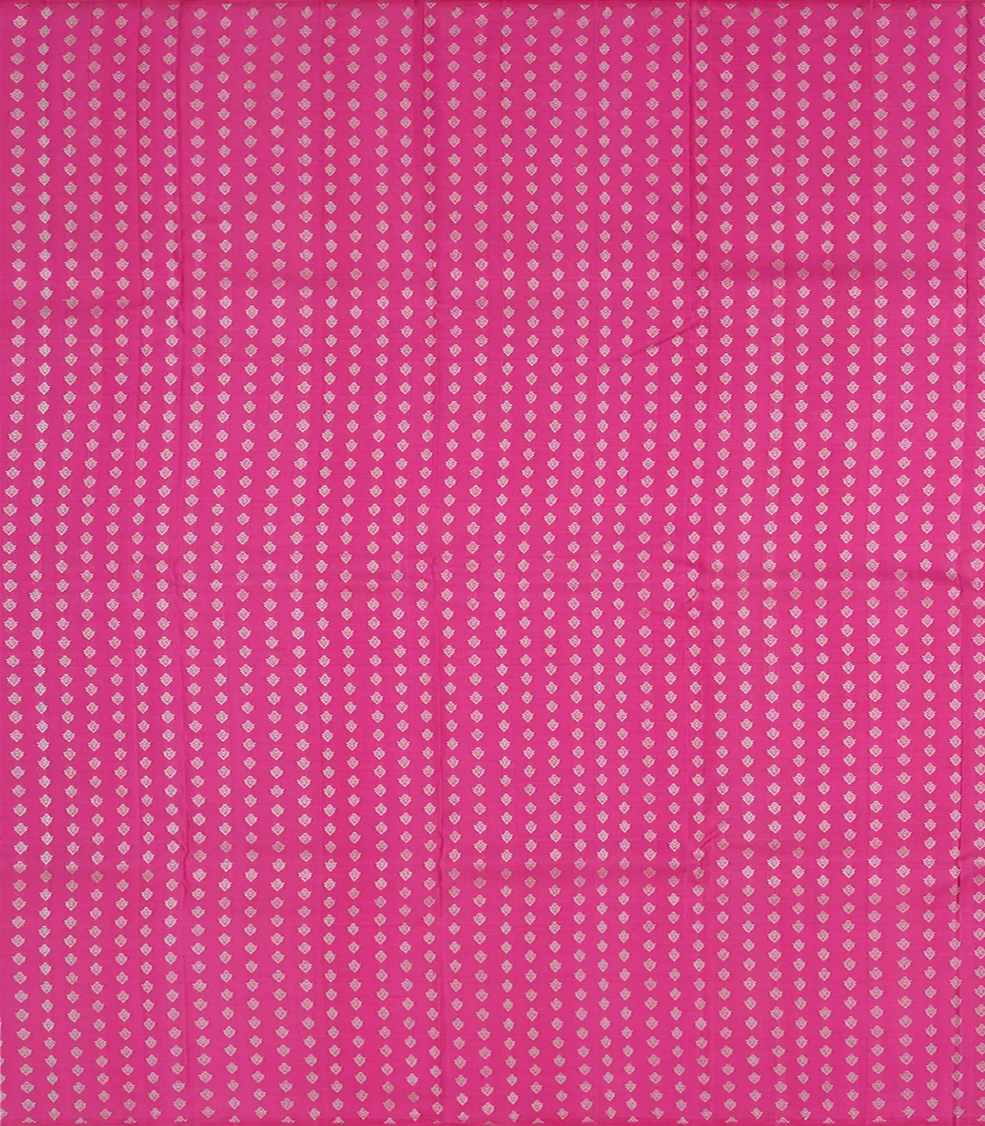 Leafy Green Handloom Kanchipuram Silk Saree With Dotted Stripes-Leaf Green