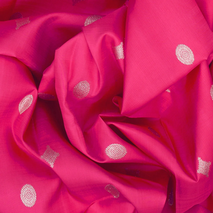 Dark Peach Handloom Korvai Kanchipuram Silk Saree With Chakaram Motifs-Dark Peach