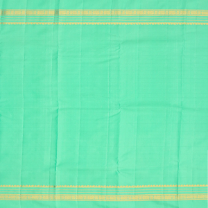 Black Handloom Kanchipuram Korvai Silk Saree With Beldari Stripes-Black