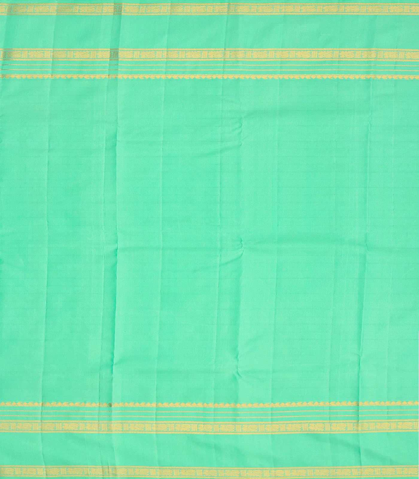 Black Handloom Kanchipuram Korvai Silk Saree With Beldari Stripes-Black