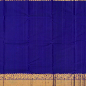 Lavender Handloom Kanchipuram Korvai Silk Saree With Zari Checks-Lavander