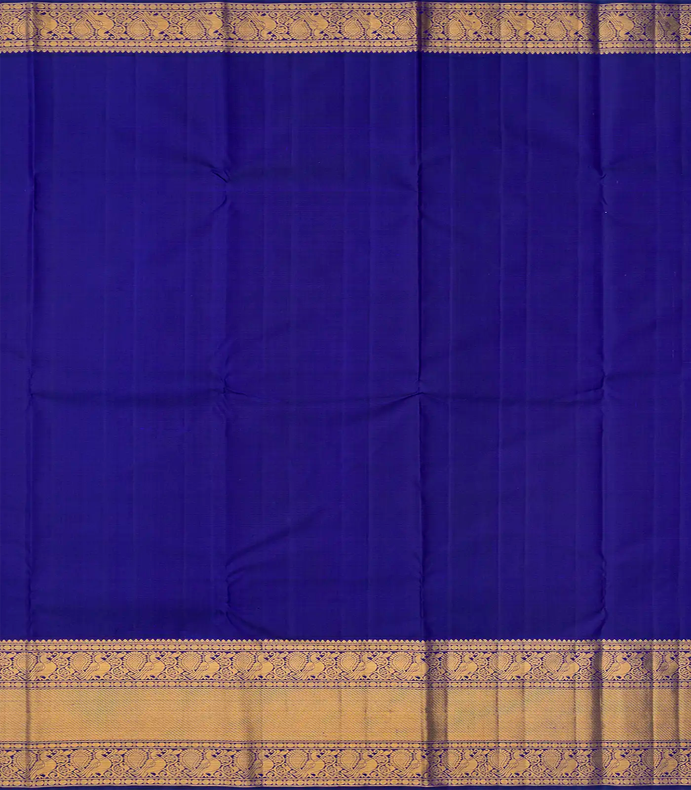 Lavender Handloom Kanchipuram Korvai Silk Saree With Zari Checks-Lavander