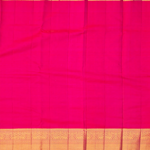 Blue Handloom Kanchipuram Korvai Silk Saree With Zari Checks-Blue