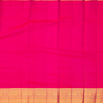 Blue Handloom Kanchipuram Korvai Silk Saree With Zari Checks-Blue