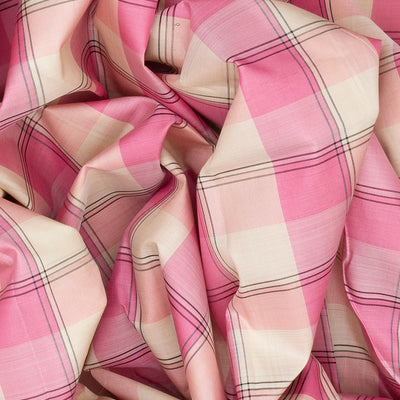 Baby Pink Handloom Kanchipuram Korvai Silk Saree With Checks-Baby Pink