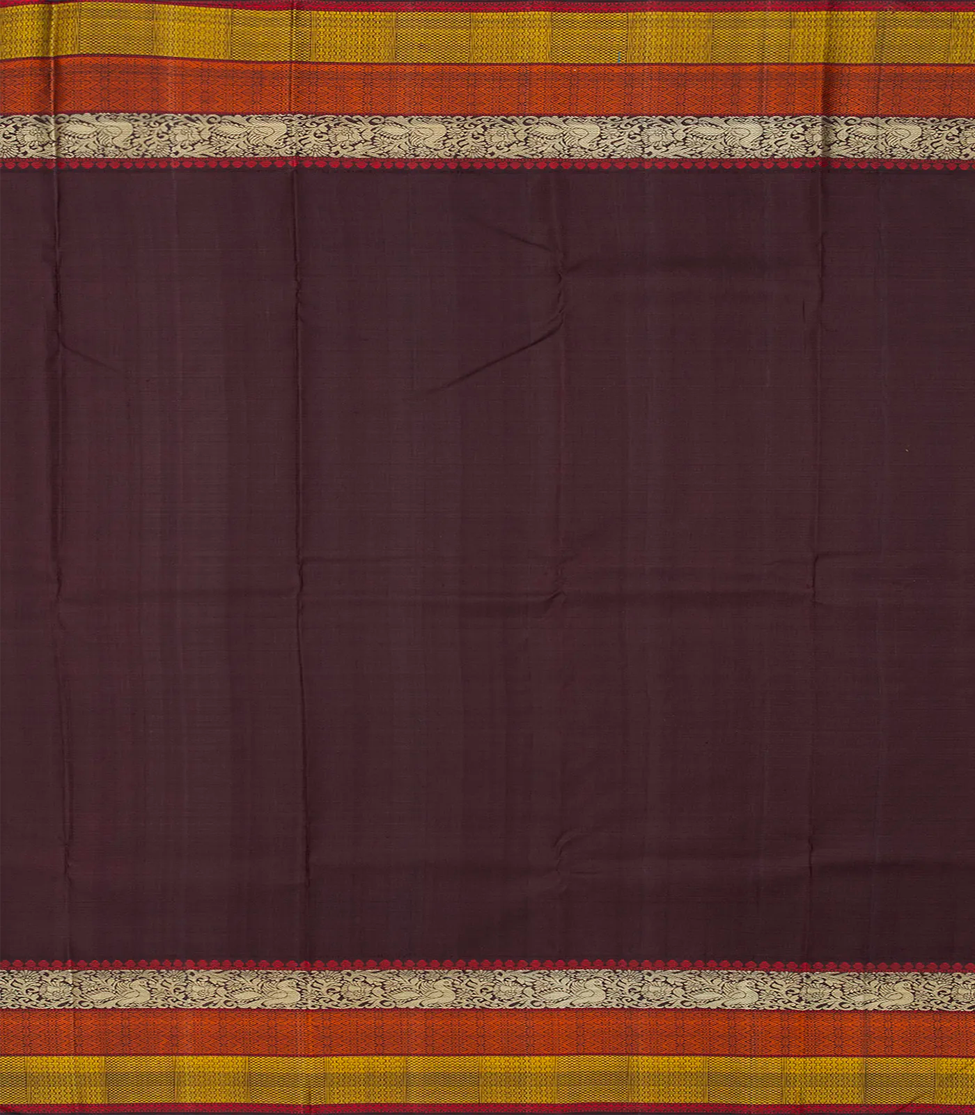 Pista Green Handloom Kanchipuram Korvai Silk Saree With Checks-Pista Green