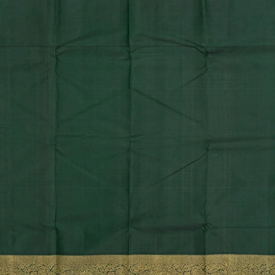 Baby Pink Handloom Kanchipuram Korvai Silk Saree With Green Border-Baby Pink