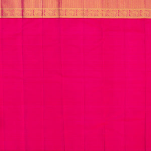 Turquoise Handloom Kanchipuram Korvai Silk Saree With Floral Zari Motifs  -Turquoise