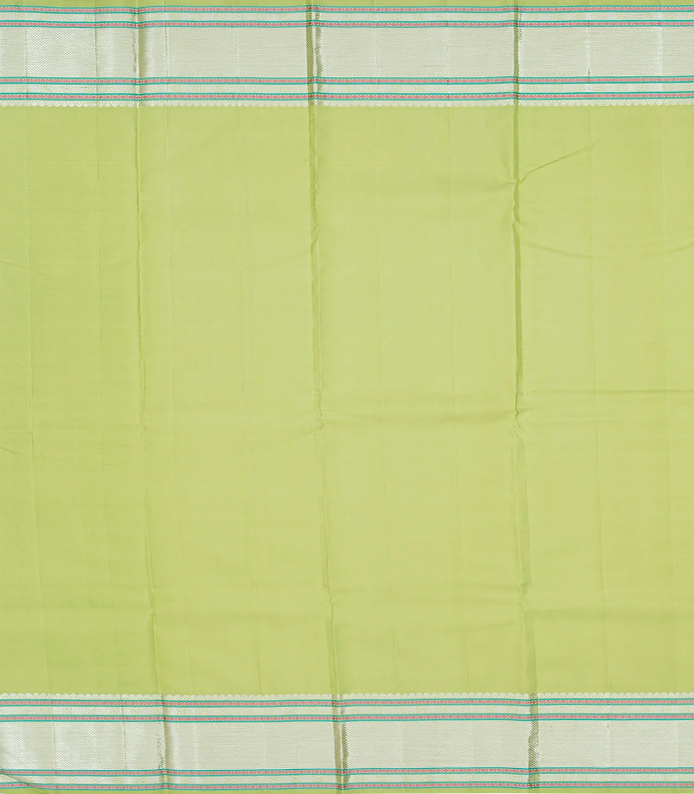 Pista Green Handloom Kanchipuram Silk Saree  With Gandaberunda Motifs-Pista Green