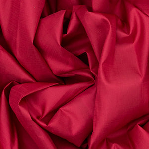 Red Handloom Kanchipuram Plain Korvai Silk Saree-Red