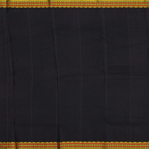 Oil Mustard Handloom Kanchipuram Korvai Silk Saree With Stripes-OIL MUSTARD