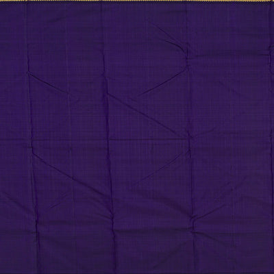 Peach Handloom Kanchipuram Korvai Silk Saree With Mango Motifs-Peach