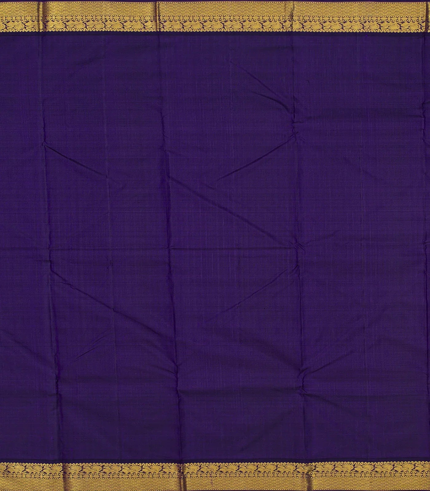 Peach Handloom Kanchipuram Korvai Silk Saree With Mango Motifs-Peach