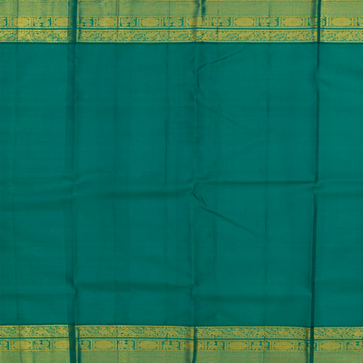 Bubble-gum Pink Handloom Kanchipuram Korvai Silk Saree With Checks & Buttas-BubbleGum Pink