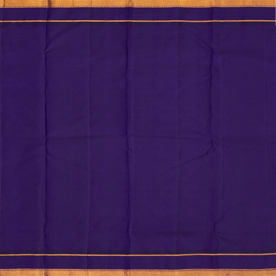 Baby Pink Handloom Kanchipuram Korvai Silk Saree With Purple Border-Baby Pink