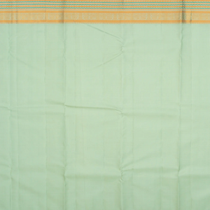 Brown Handloom Kanchipuram Korvai Silk Saree With Checks-Brown