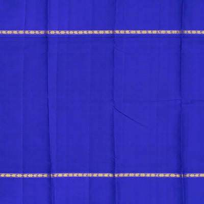 Light Green Handloom Kanchipuram Korvai Silk Saree With Blue Border-Light Green