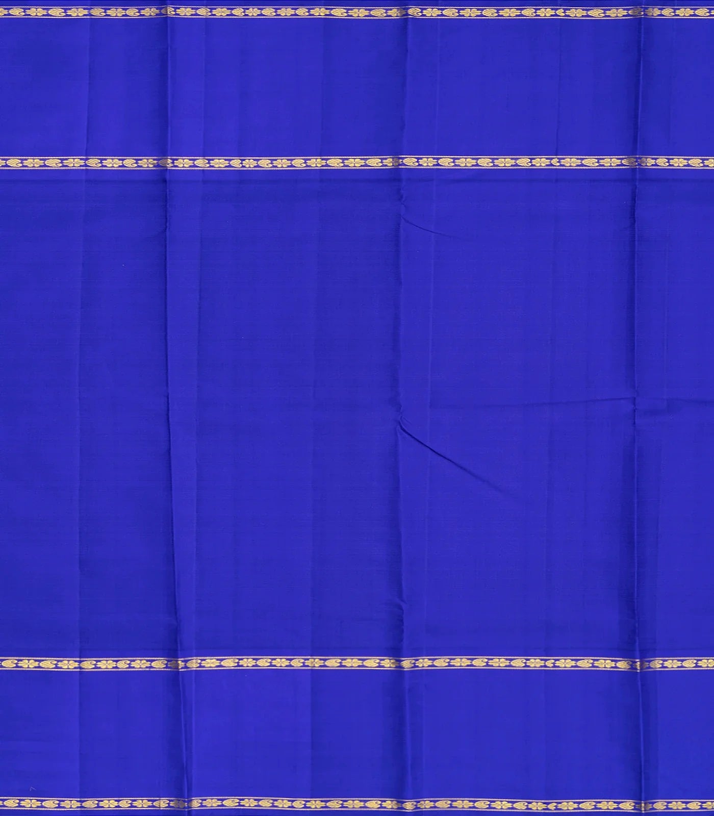 Light Green Handloom Kanchipuram Korvai Silk Saree With Blue Border-Light Green