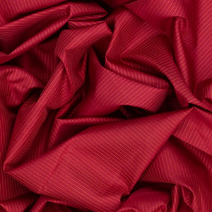 Crimson Handloom Kanchipuram Silk Saree With Zari Stripes-Crimson