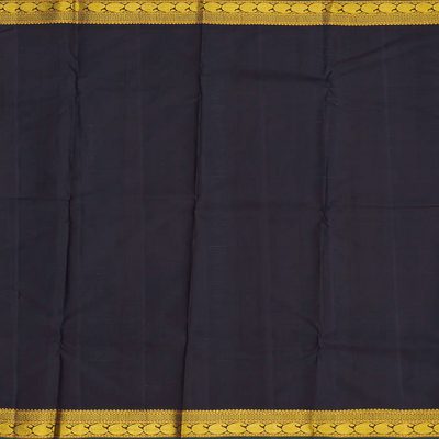 Olive Green Handloom Kanchipuram Korvai Silk Saree With Checks-Olive Green