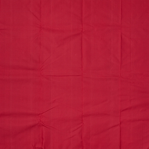 Red Handloom Kanchipuram Silk Saree With Zari Temple Border-Red