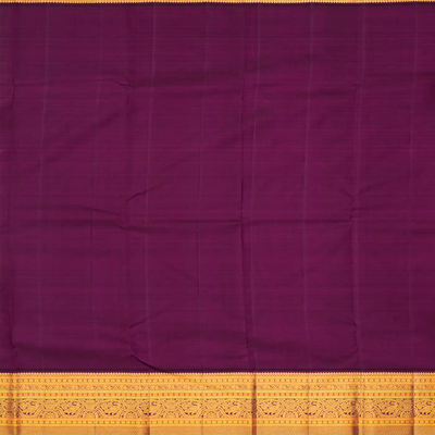 Lavender Handloom Kanchipuram Korvai Silk Saree With Annam Buttas-Lavander