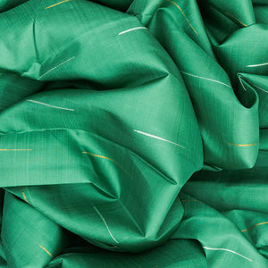 Aquamarine Handloom Kanchipuram Korvai Silk Saree With Jasmine Bud Motifs-Aquamarine