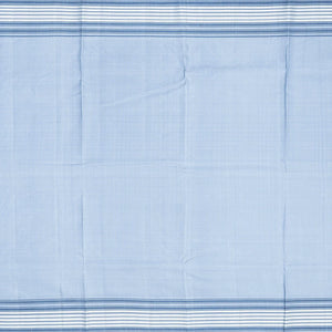 Aquamarine Handloom Kanchipuram Korvai Silk Saree With Jasmine Bud Motifs-Aquamarine