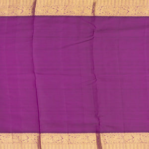 Turquoise Handloom Kanchipuram Korvai Silk Saree With Checks & Floral Motifs-Turquoise