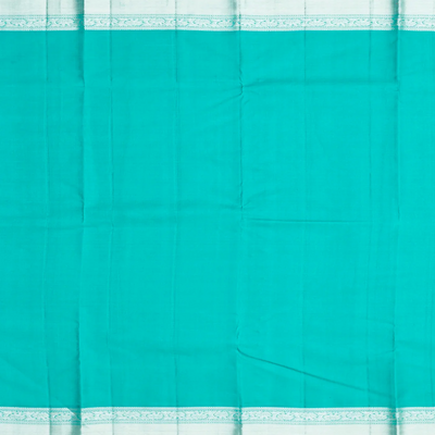 Peach Handloom Kanchipuram Korvai Silk Saree With Zari Checks-Peach