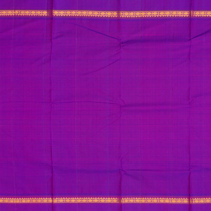 Light Yellow Handloom Kanchipuram Korvai Silk Saree With Contrast Purple Border-Lime Yellow