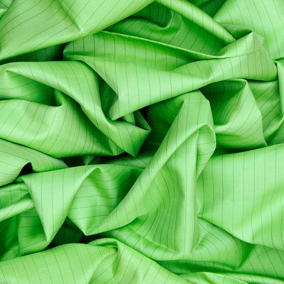 Light Green Handloom Kanchipuram Korvai Silk Saree With Black Border-Light Green