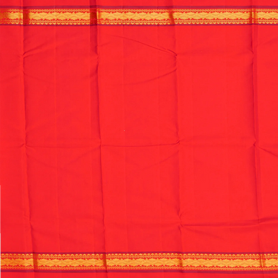 Light Pink Handloom Kanchipuram Korvai Silk Saree With Stripes-Pink