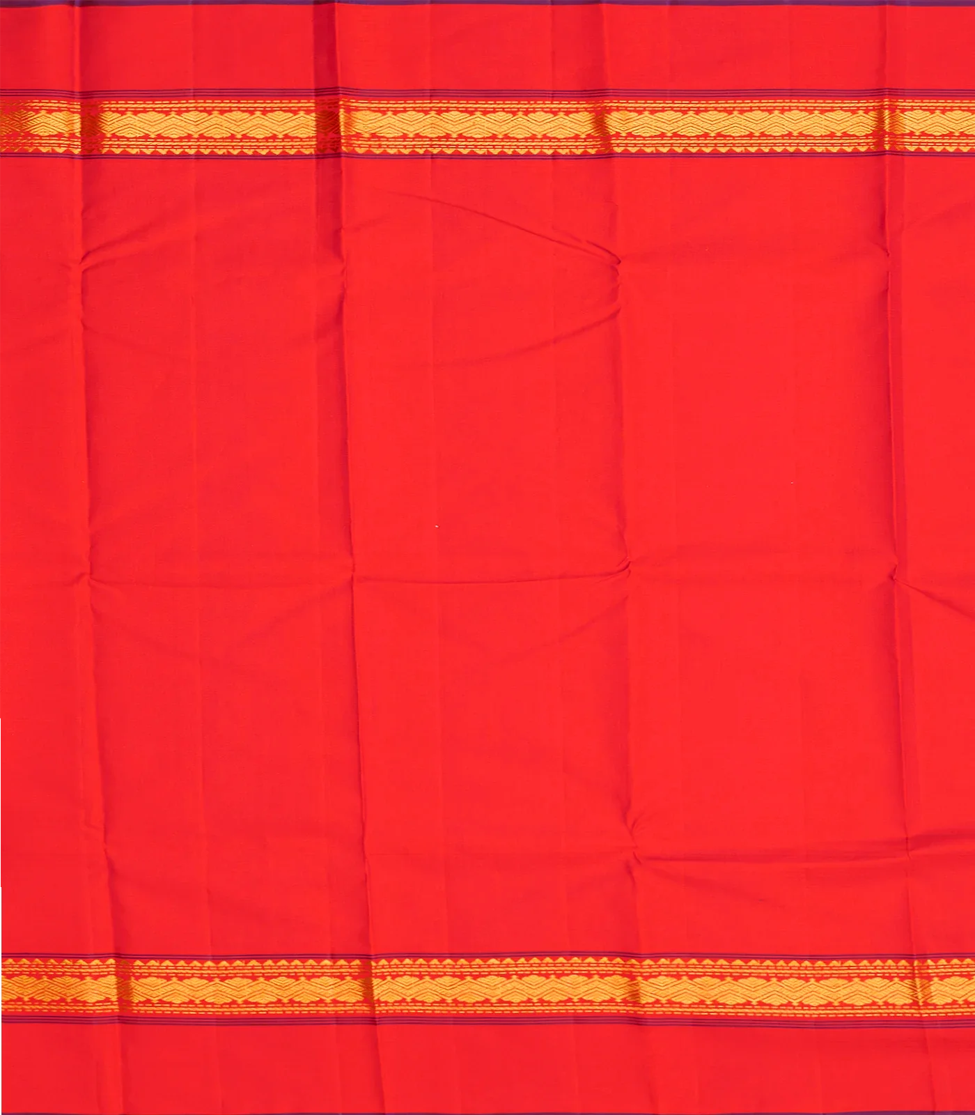 Light Pink Handloom Kanchipuram Korvai Silk Saree With Stripes-Pink