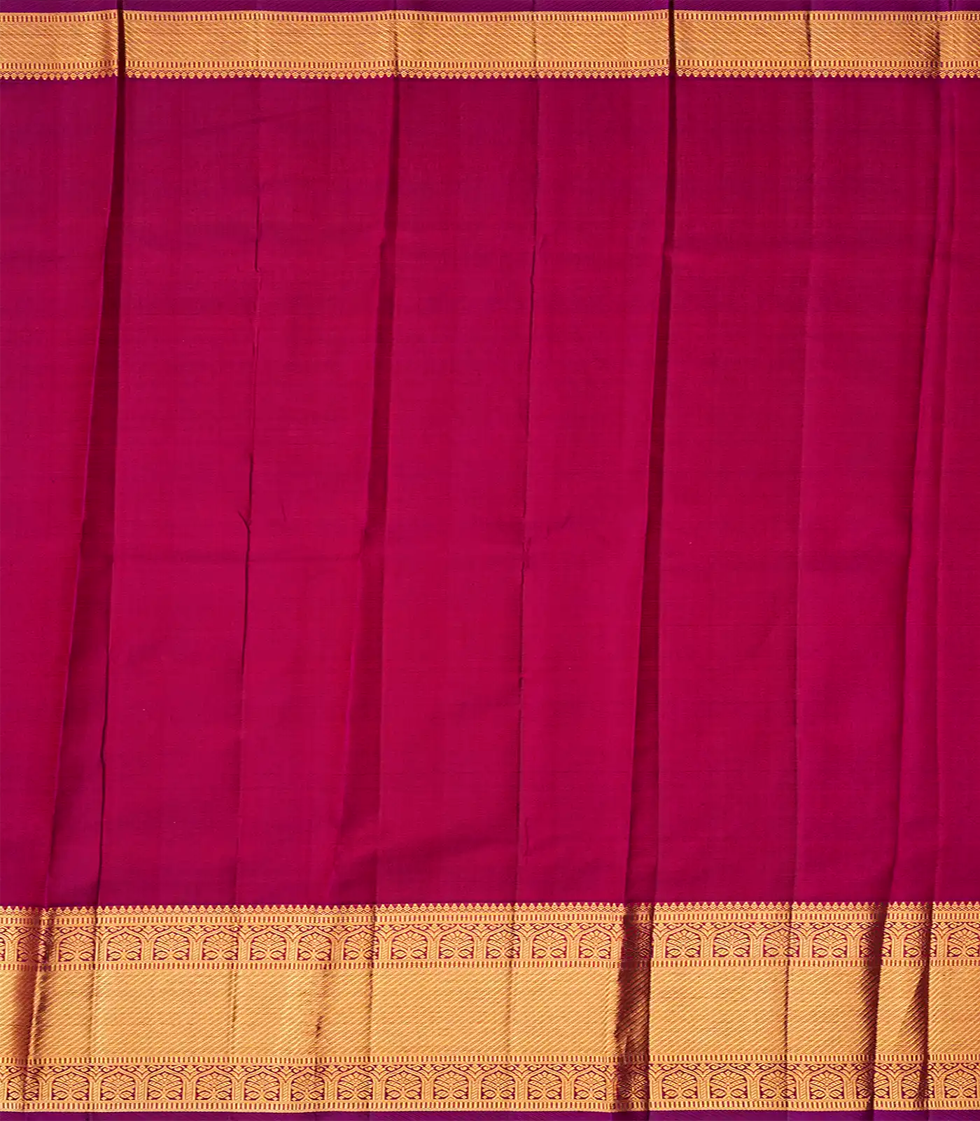 Turquoise Handloom Kanchipuram Korvai Silk Saree With Checks-Turquoise
