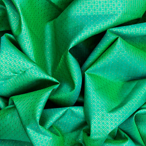 Aquamarine Handloom Kanchipuram Korvai Silk Saree With Checks-Aquamarine