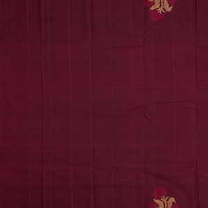 Green Handloom Kanchipuram Silk Saree With Broken Stripes-Green