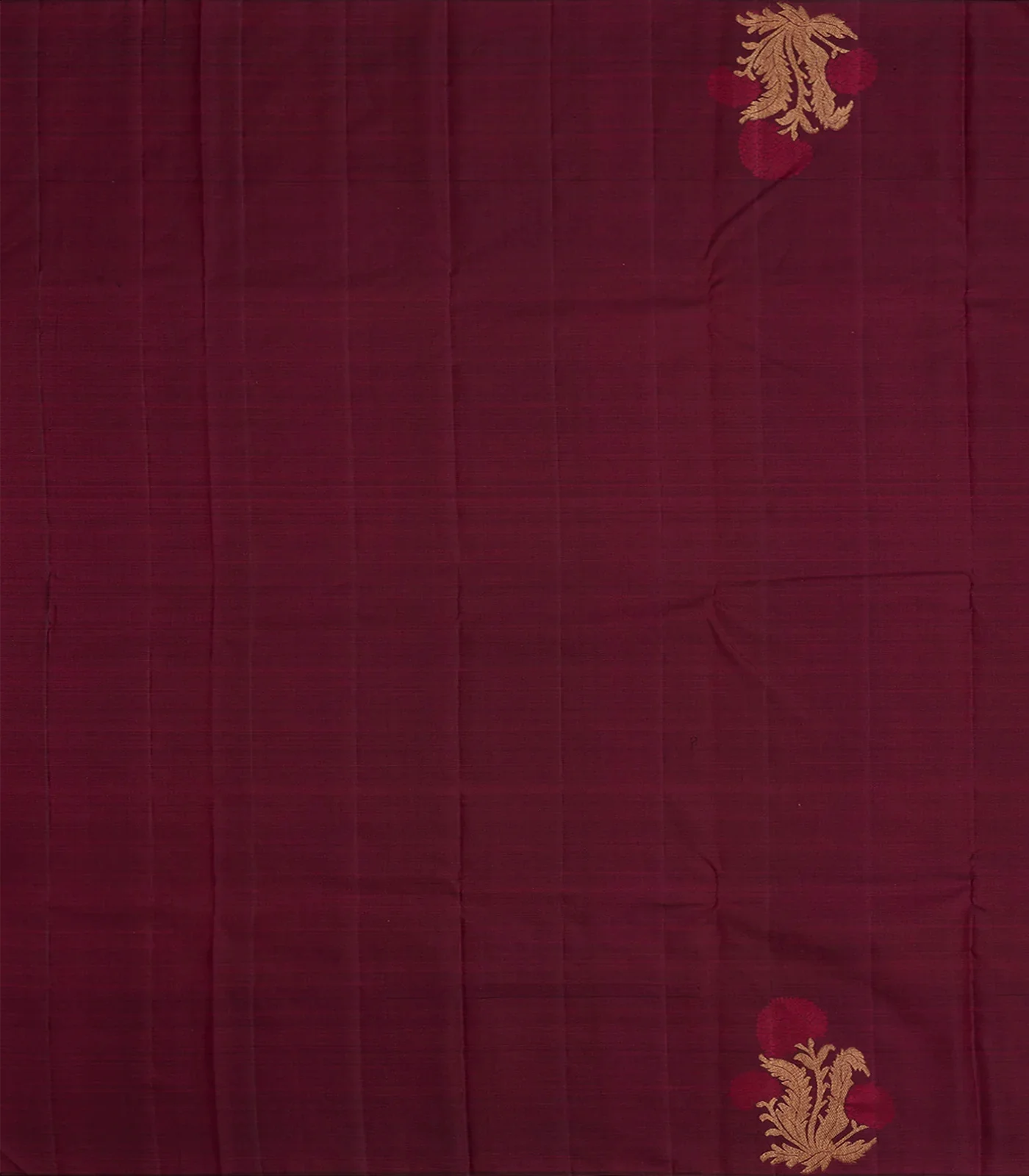 Green Handloom Kanchipuram Silk Saree With Broken Stripes-Green