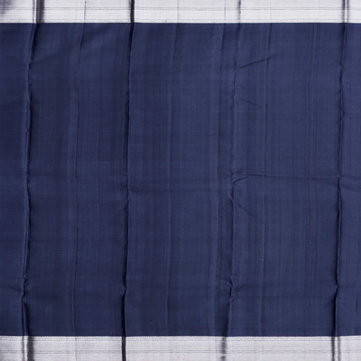 Lilac Handloom Kanchipuram Silk Saree With Chevron Motifs-Lilac