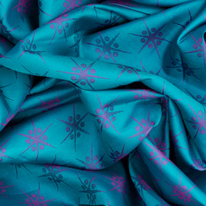 Cyan Handloom Kanchipuram Silk Saree With Mango Motifs-Cyan