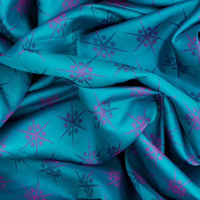 Cyan Handloom Kanchipuram Silk Saree With Mango Motifs-Cyan