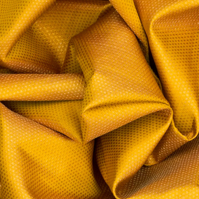 Yellow Handloom Kanchipuram Silk Saree With Meena Floral Motifs-Yellow