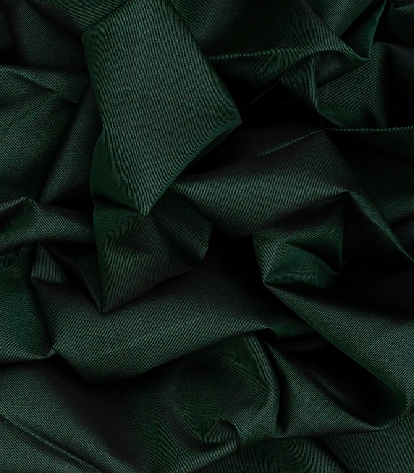 Bottle Green Handloom Kanchipuram Plain Silk Saree With Crimson Border-Bottle Green