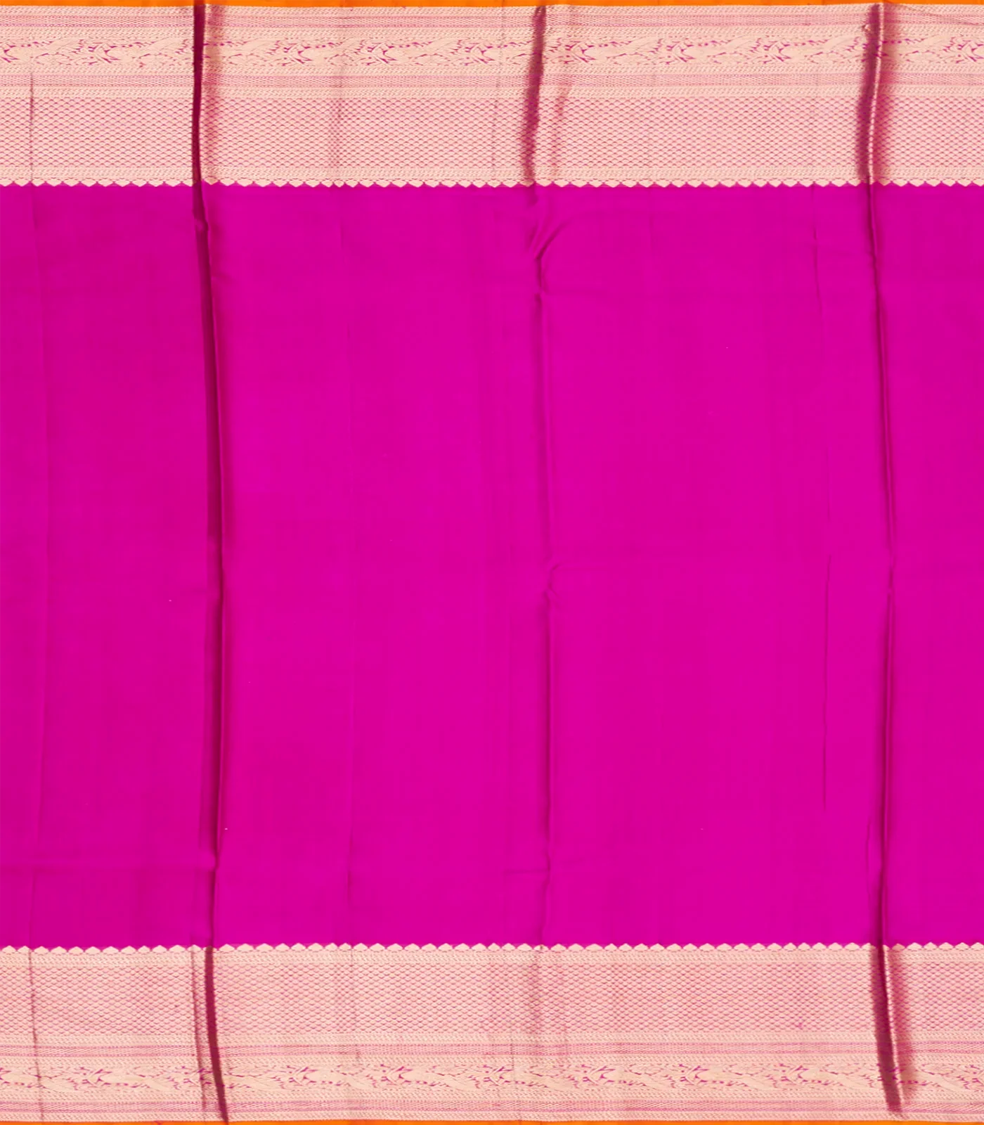 Aquamarine Handloom Kanchipuram Korvai Silk Saree With Pink Border-Aquamarine