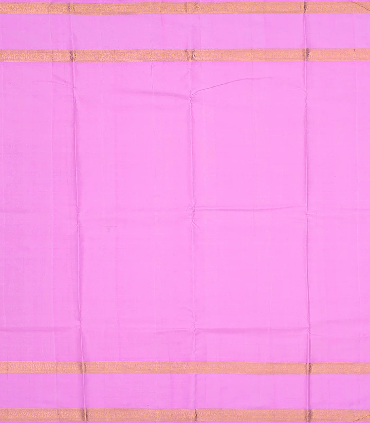 Maroon Handloom Kanchipuram Korvai Silk Saree With Pink Border-Maroon