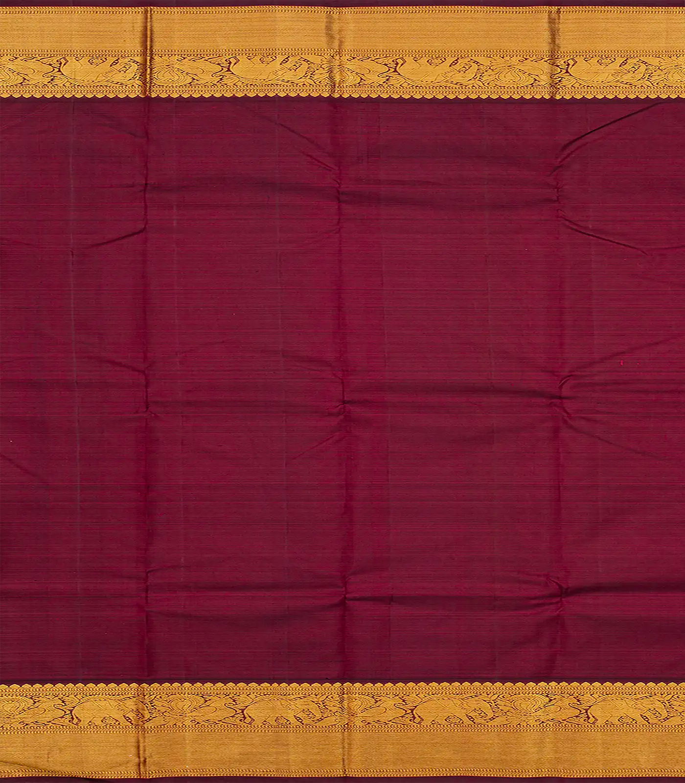 Lavender Handloom Kanchipuram Korvai Silk Saree With Kamalam Buttas-Lavander
