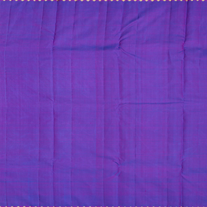 Green Handloom Kanchipuram Silk Saree With Zari Stripes-Green