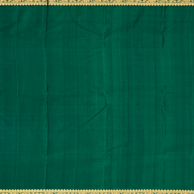 Maroon Handloom Kanchipuram Silk Saree With Mango Stripes-Maroon