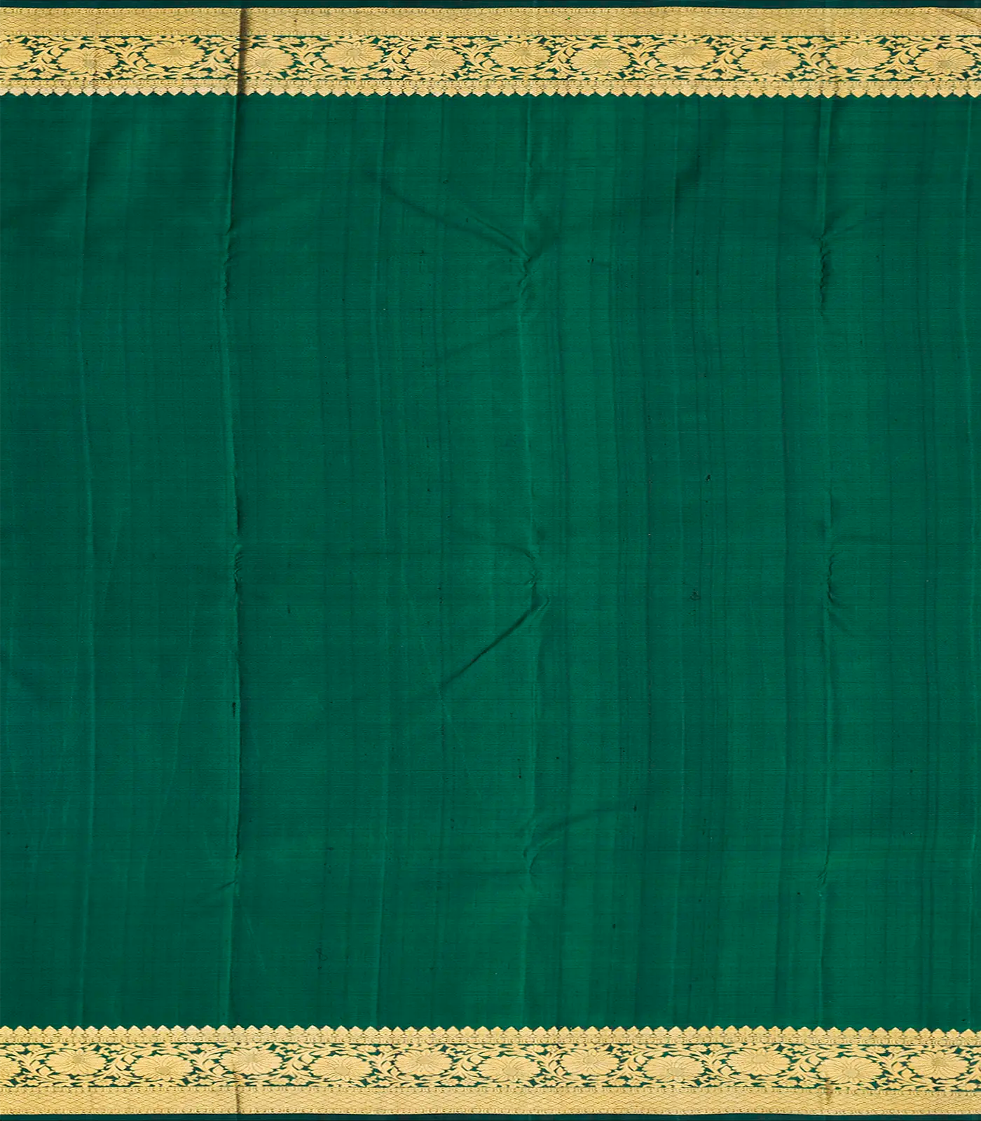 Maroon Handloom Kanchipuram Silk Saree With Mango Stripes-Maroon